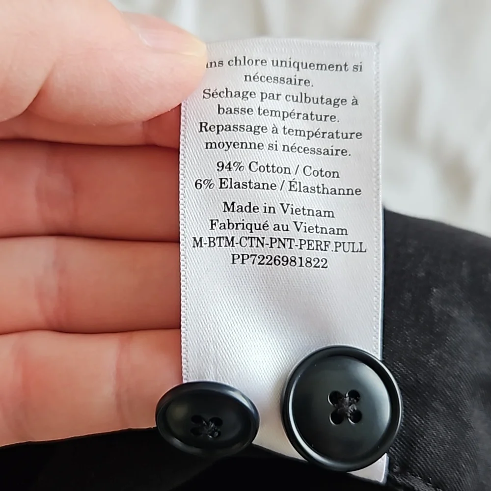 Everlane Mens Black Cotton Blend The Performance Uniform Chino Pants 34x30 - Picture 9 of 10